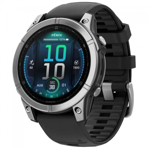 Smartwatch Garmin Fenix E 47mm Aço Preto