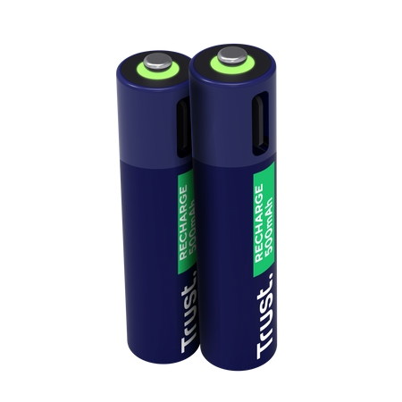 Trust Pack de 2 Pilhas Recargables 500 mAh AAA