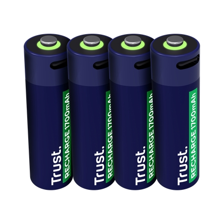 Trust Pack de 4 Pilhas Recargables 1700 mAh AA