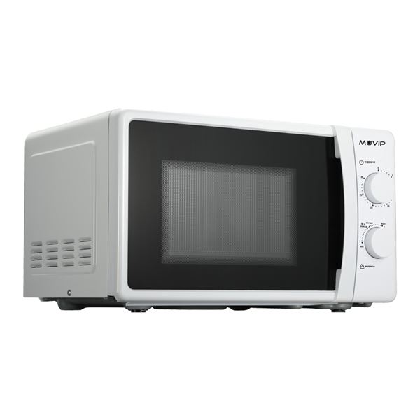Micro-ondas Muvip - Capacidade 20L - Potência 700W - 6 Níveis de Potência - Temporizador de 30min - Descongelação - Branco