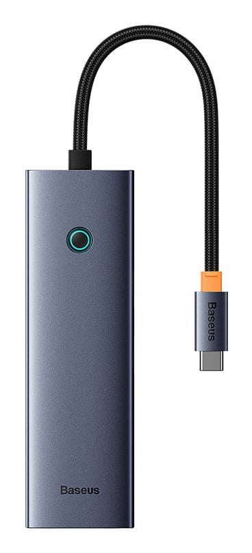 Os-Baseus Ultrajoy Series 7-Port Hub Docking Station Space Cinza Type-C To Hdmi4K@60Hz*1+Usb3.0*2+Pd