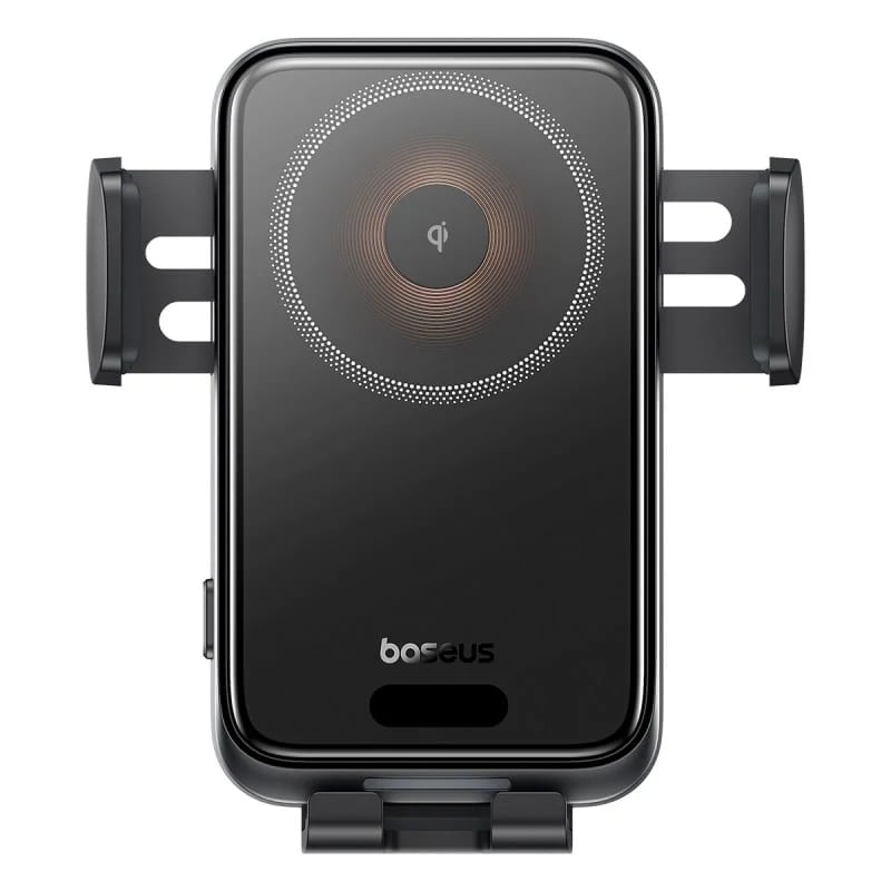 Baseus Suporte com Carregador Wisdom Pro Auto Coil Alignment Wireless Charger Air Cosmic Black