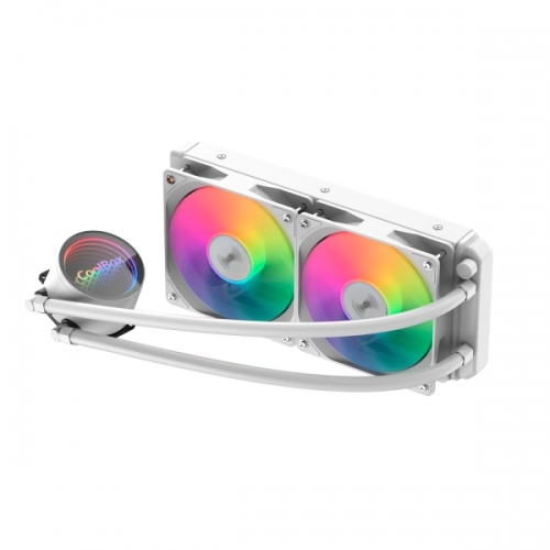 Water Cooler CPU Coolbox Infinite Liquid240 - ARGB - TDP 250W - Compatibilidade Universal - Branco