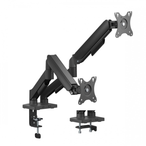 Suporte de mesa giratório e inclinável para monitor/TV Aisens ECO com contrapeso de 9 kg (3 pivôs - 2 braços) 17-32"- Preto