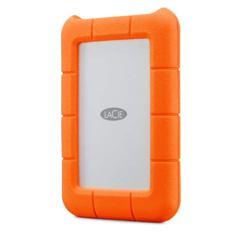 LACIE RUGGED 2TB USB-C USB3.0 Drop- crush- and rain-resistant for all-terrain use orange