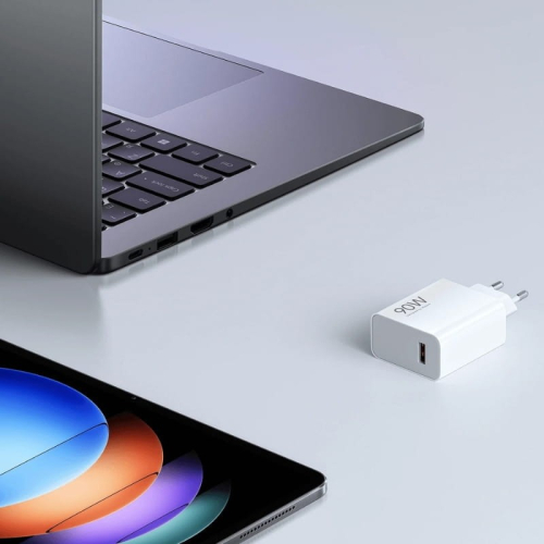 Carregador GaN Xiaomi HyperCharge 90 W - USB-A - Carregamento rápido - Branco