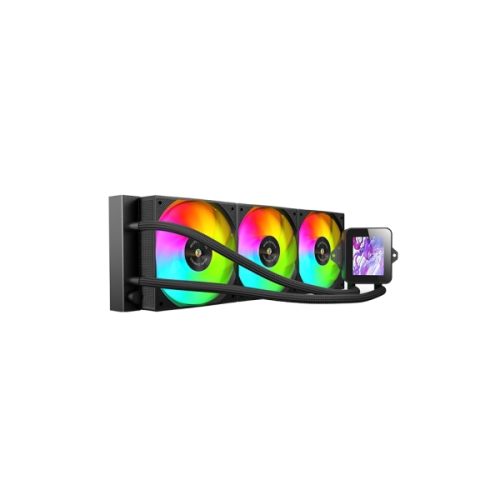 Water Cooler CPU Mars Gaming ML-VISION360 - Potência de 600W - Compatibilidade Universal - Iluminação ARGB - Bomba Opti-Chamber - Ecrã LCD - Preto