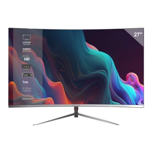 MONITOR CURVO Mars GAMING MV-27C de 27"FullHD 200Hz 1ms Prata