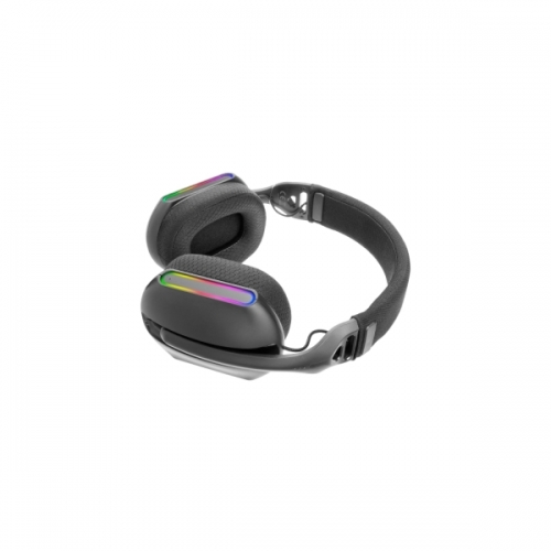 Auscultador Mars Gaming MHW-PRO Bluetooth 5.3 - Som surround 7.1 - Comandos integrados - Microfones duplos - Iluminação ARGB - Preto