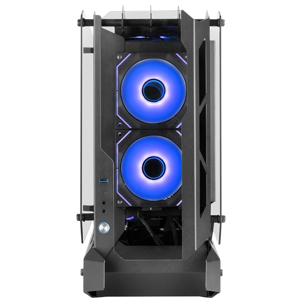MARS GAMING MC-EDGE OPEN AIR ATX COMPUTER CASE TRIPLE TEMPERED GLASS PANELS Preto