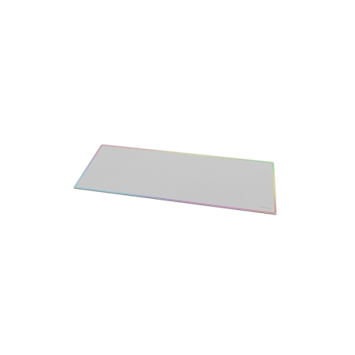 MARS GAMING MMP224 880x330MM XXL GAMING MOUSEPAD RAINBOW LINE EDGE DESIGN NANO-TEXTILE &NON-SLIP NATURAL RUBBER BASE WHITE