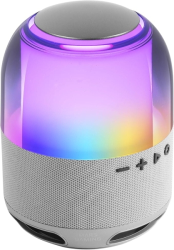 MARS GAMING MS-FLOW 360 RGB BLUETOOTH 5.3 15W SPEAKER 57MM DEEPBASS RADIO FM BLUETOOTH AND MICROSD PLAYBACK WHITE