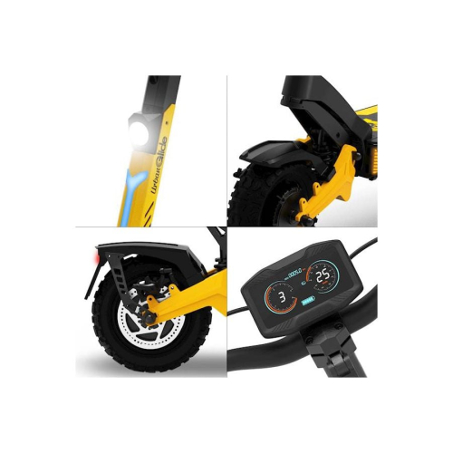 Trotinete Urbanglide Cruise 1000 GT 2x2 1400W x2 23.4Ah 10"Preta/Amarela