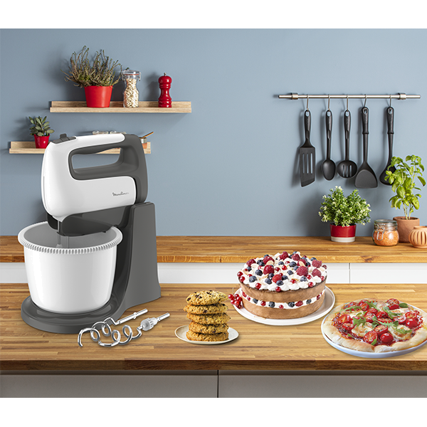 MOULINEX BATEDEIRA 500W 5 VELOC + TURBO COM TAÇA 2,5LT