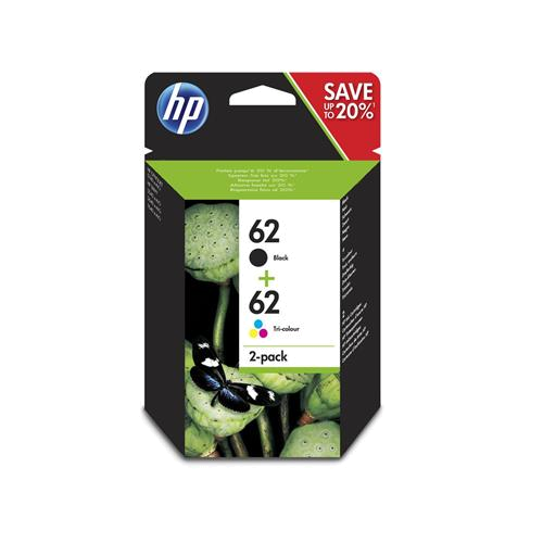 Tinteiro Original HP Nº 62 Preto+TRICOLOR PACK 2
