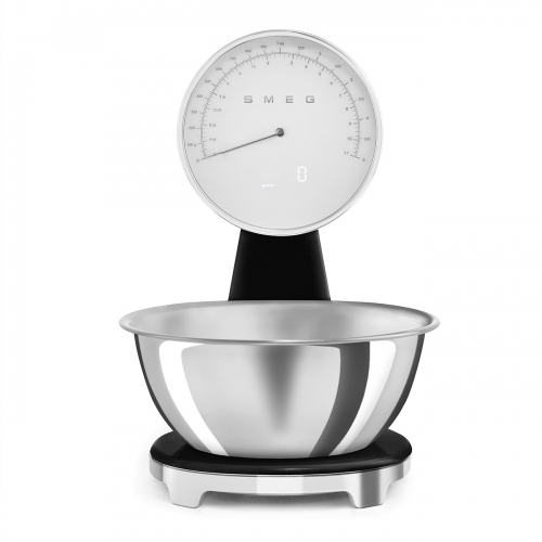 SMEG ANALOG AND DIGITAL KITCHEN SCALE BLACK