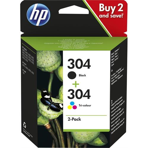 Tinteiro Original HP Nº 304 PACK COLORES E Preto