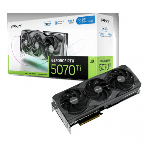 PLACA GRÁFICA PNY RTX 5070 Ti 16GB OVERCLOKED TRIPLE FAN PLUS