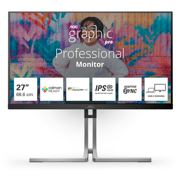 MONITOR AOC 27B31H de 27"LED IPS FullHD 120Hz - 1ms - HDMI,VGA - VESA 100x100mm - Preto