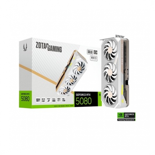 PLACA GRÁFICA ZOTAC RTX 5080 SOLID OC WHITE 16GB