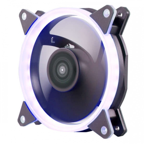 Ventilador Unykach Candy 20 Blue de 120 mm com iluminação azul - Velocidade máxima. 1400 rpm - Preto