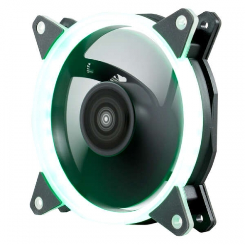 Ventilador Unykach Candy 20 verde de 120 mm com iluminação verde - Velocidade máxima. 1400 rpm - Preto