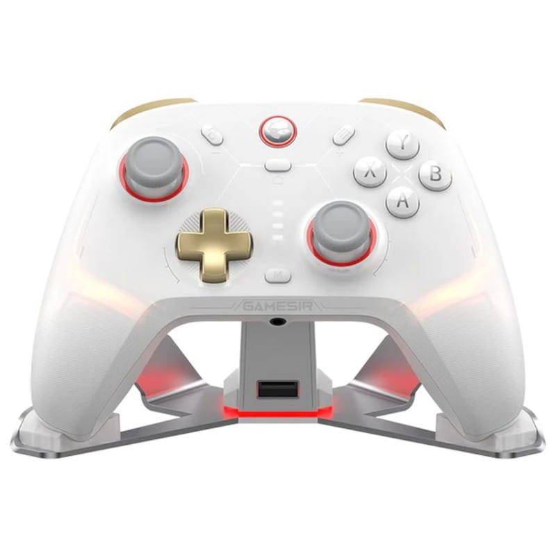 Gamepad GameSir Cyclone 2 Daybreak Branco com suporte - Gamepad Nintendo Switch/PC/Smartphones