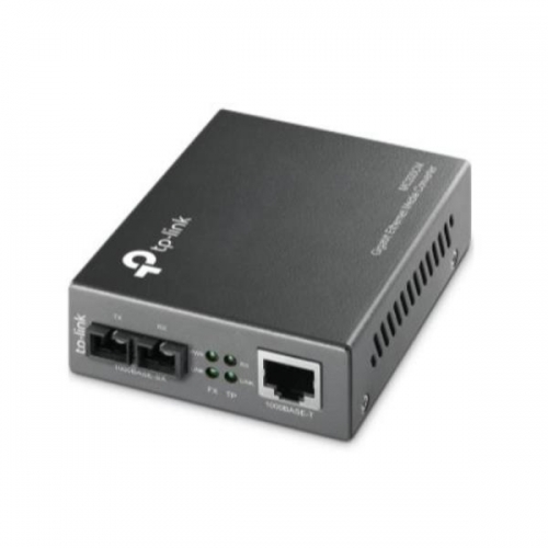 TP-LINK 1000Mbps RJ45 to 1000Mbps multi-mode SC fiber Converter Full-duplexup to 550m switching power adapter chassis mountable