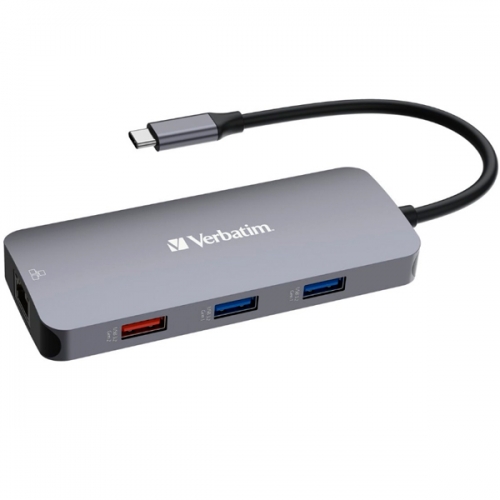 VERBATIM DOCK 4K USB-C 1xHDMI 1xRJ45 2xUSB-C 3xUSB3.2 CARDREADER