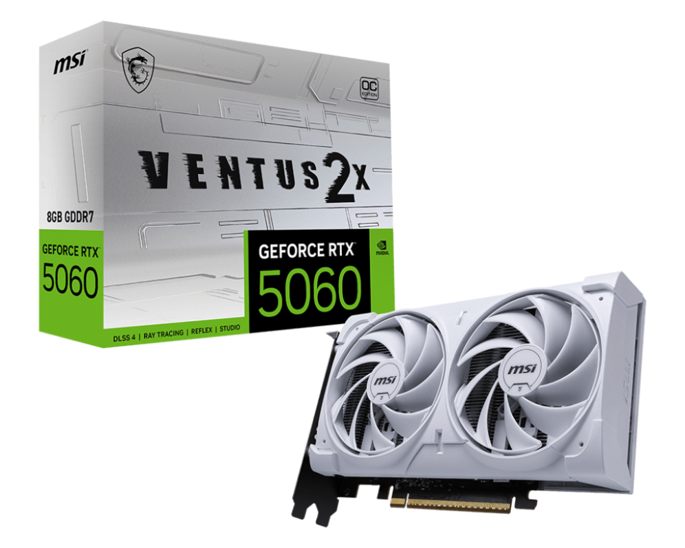 Placa Gráfica MSI RTX 5060 8G VENTUS 2X OC WHITE