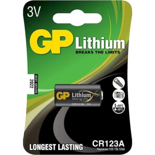 GP Lithium CR123A Pack de 1 Pilha 123A 3V