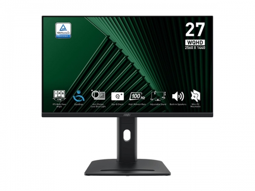 MONITOR MSI PRO MP273QP E2 IPS 27"WQHD 100HZ 1MS MPRT ADAPTIVE-SYNC 300NITS 2XHDMI DP BLACK 3Y