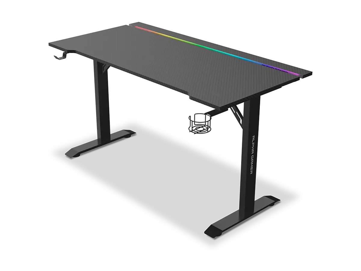 ALPHA GAMER Starla RGB Black Gaming Desk