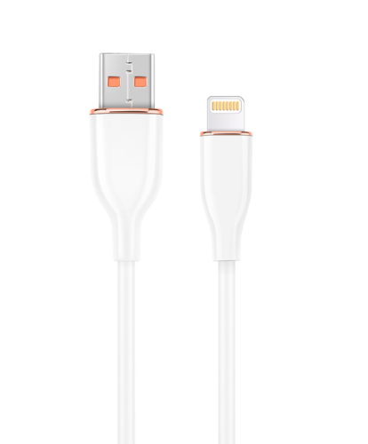 Gembird CC-USB2S-AM8PM-1.5M-W Cabo USB 2.0 para Lightning Charging e Dados Branco 1.5m