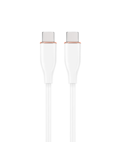 Gembird CC-USB2S-CMCM-1.5M-W Cabo USB-C para USB-C Silicone 1.5m Branco 60W