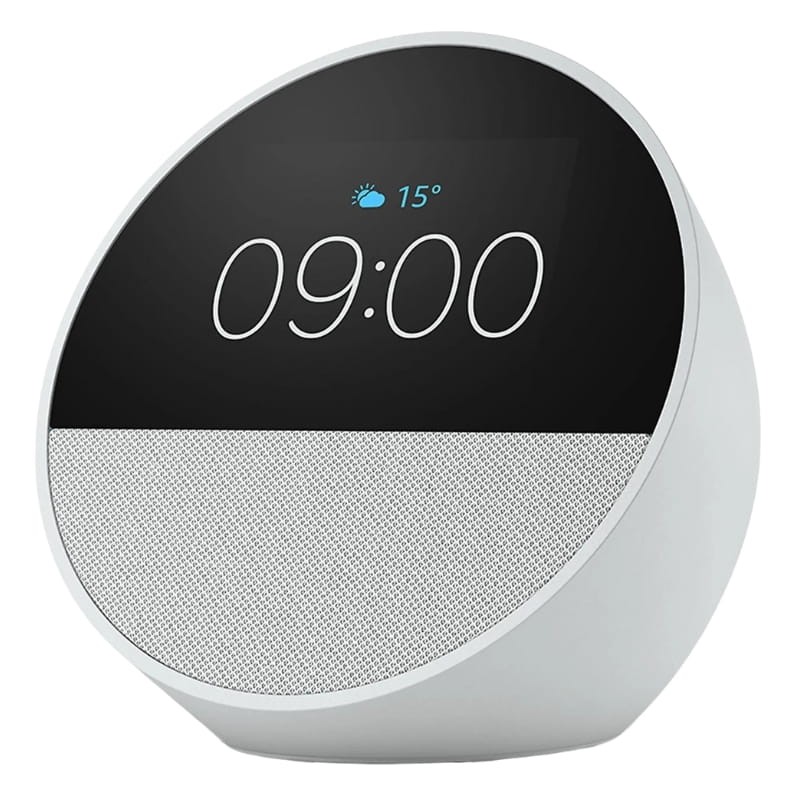 Amazon Echo Spot 2024 Branco Bluetooth 5.0 WiFi Coluna inteligente Alexa