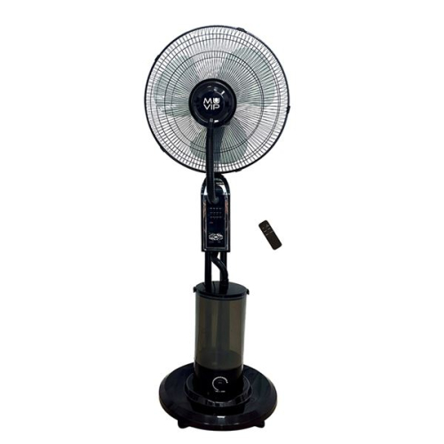 Muvip Ventoinha de Pé - 75W - 40cm - 3 Velocidadees - Nebulizador - Função de Oscilação - Comando - Preto