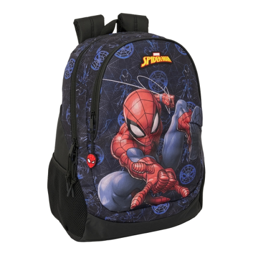 Safta Spider-Man Attack Mochila - Adaptable a Carro - Asa de Mão - 32x44x16cm - Preto