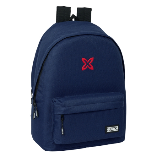 Safta Munich Basicos Mochila para Portatil 15.6"- Conector USB - 2 Compartimemtos - 31x44x18cm - Azul Marino