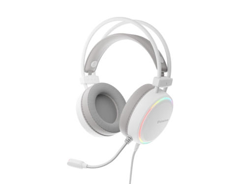 Auscultador para jogos Genesis Neon 613 G2 - Altifalante de 50 mm - Microfone condensador - RGB - Conector de 3,5 mm - Branco