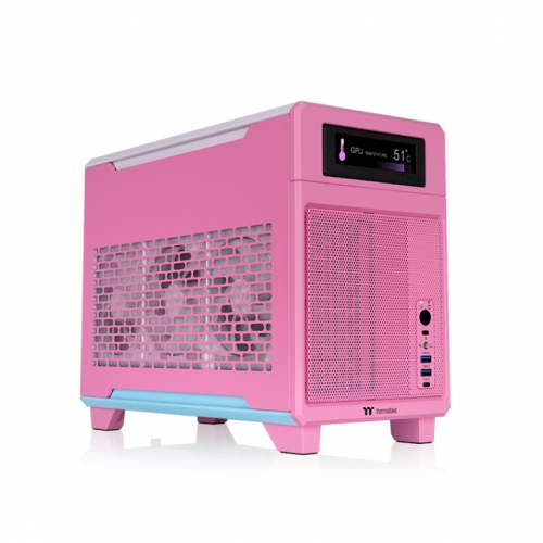 CAIXA MICRO ATX THERMALTAKE TR100 USB 3.2 C X 1 USB 3.0 X 2 BUBBLE PINK