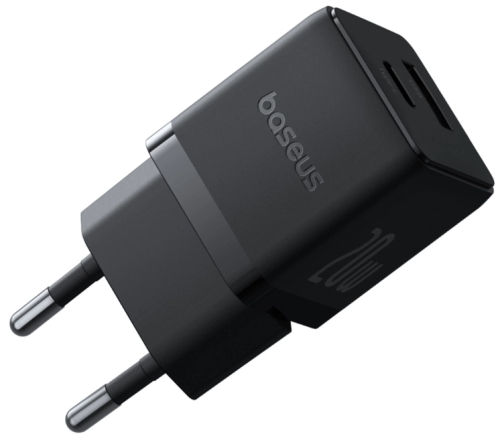Carregador Baseus Palm Fast Charger C+U 20W Eu Cluster Black