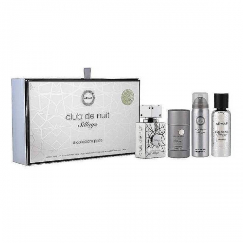 ARMAF CLUB DE NUIT SILLAGE EAU DE PARFUM 30UN + HAIR MIST 55ML + DESODORANTE STICK 75ML + SPRAY CORPORAL PERFUMADO 50ML