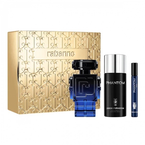 PACO RABANNE PHANTOM INTENSE EAU DE PARFUM 100ML + DESODORANTE SPRAY 150ML + MINIATURA 10ML