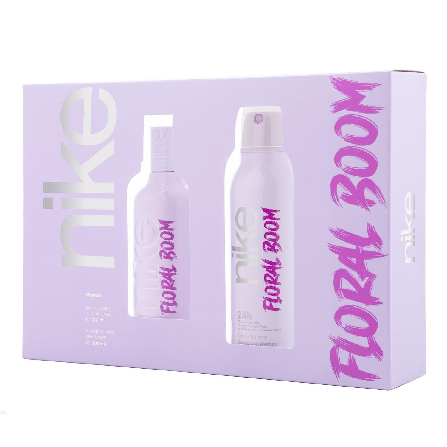 NIKE WOMAN FLORAL BOOM EAU DE TOILETTE 1UN VAPORIZADOR + DESODORANTE EAU DE TOILETTE 200ML VAPORIZADOR