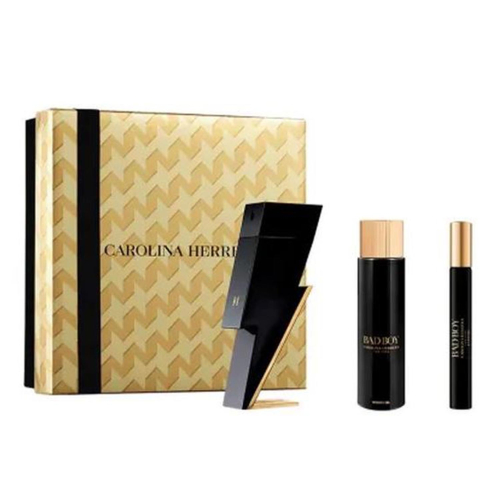 CAROLINA HERRERA BAD BOY EAU DE PARFUM 100ML + GEL DE BANHO 1U + MINIATURA 10ML