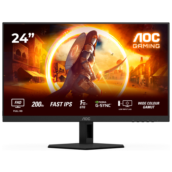 MONITOR AOC IPS 24"(23.8) FHD 0.5MS 200HZ HDMI DP COLUNAS 24G4HRE