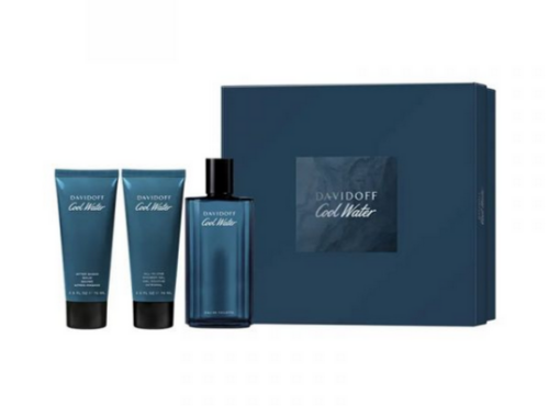 Davidoff Cool Water Man Eau de Toilette 125ml + Gel de Banho 75ml + Bálsamo After Shave 75ml Coffret