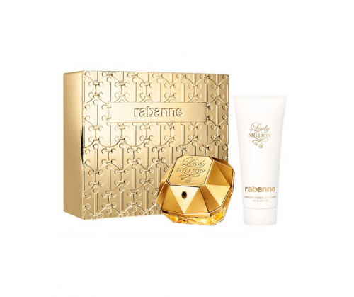 Set Paco Rabanne Lady Million Eau de Parfum 80ml Body 100ml