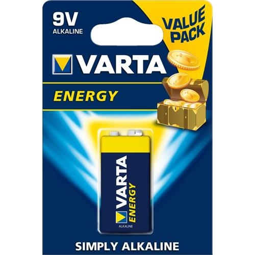 VARTA PILHAS ALCALINAS ENERGY 4122 - 6LR61 | 9V BLISTER 1 UND